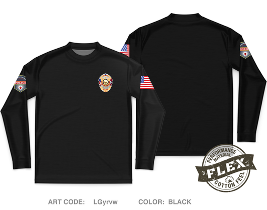 Red Devil Institutional Police Department Core Men's LS Flex Performance Tee - LGyrvw