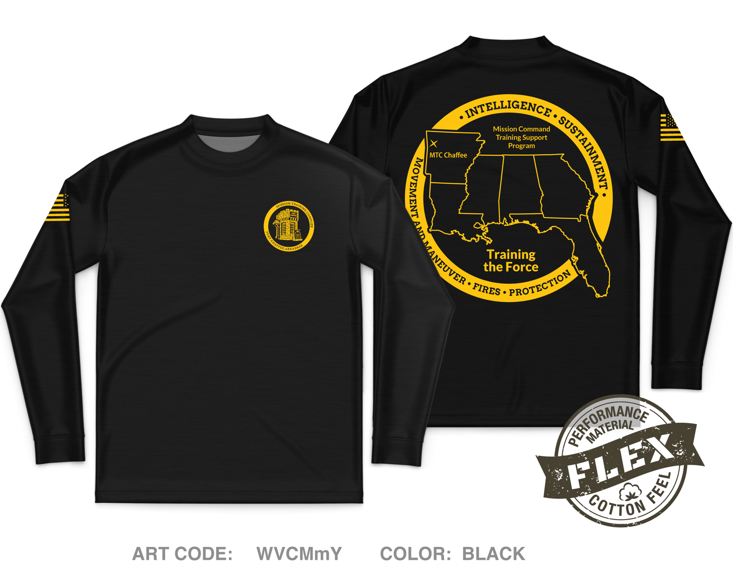 Mission Training Complex - Fort Chaffee Core Men's LS Flex Performance Tee - WVCMmY