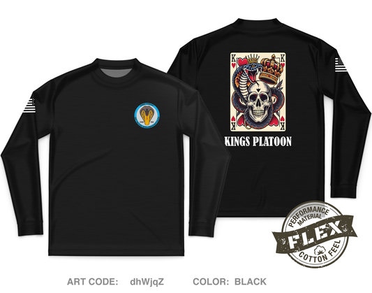 Kings Platoon Charlie Company 305th MI BN Core Men's LS Flex Performance Tee - dhWjqZ