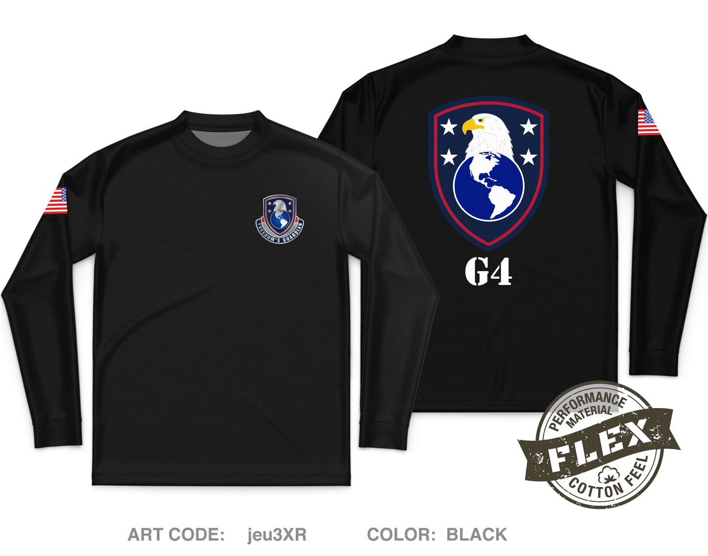 USAWHC G4 Core Men's LS Flex Performance Tee - jeu3XR