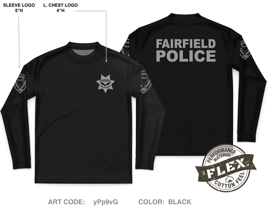 Fairfield Police K9 Unit Core Men's LS Flex Performance Tee - kNBtAJ