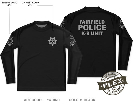 Fairfield Police K9 Unit Core Men's LS Flex Performance Tee - nwT3NU