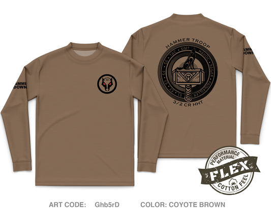 Hammer Troop, 3/2CR Core Men's LS Flex Performance Tee - Ghb5rD