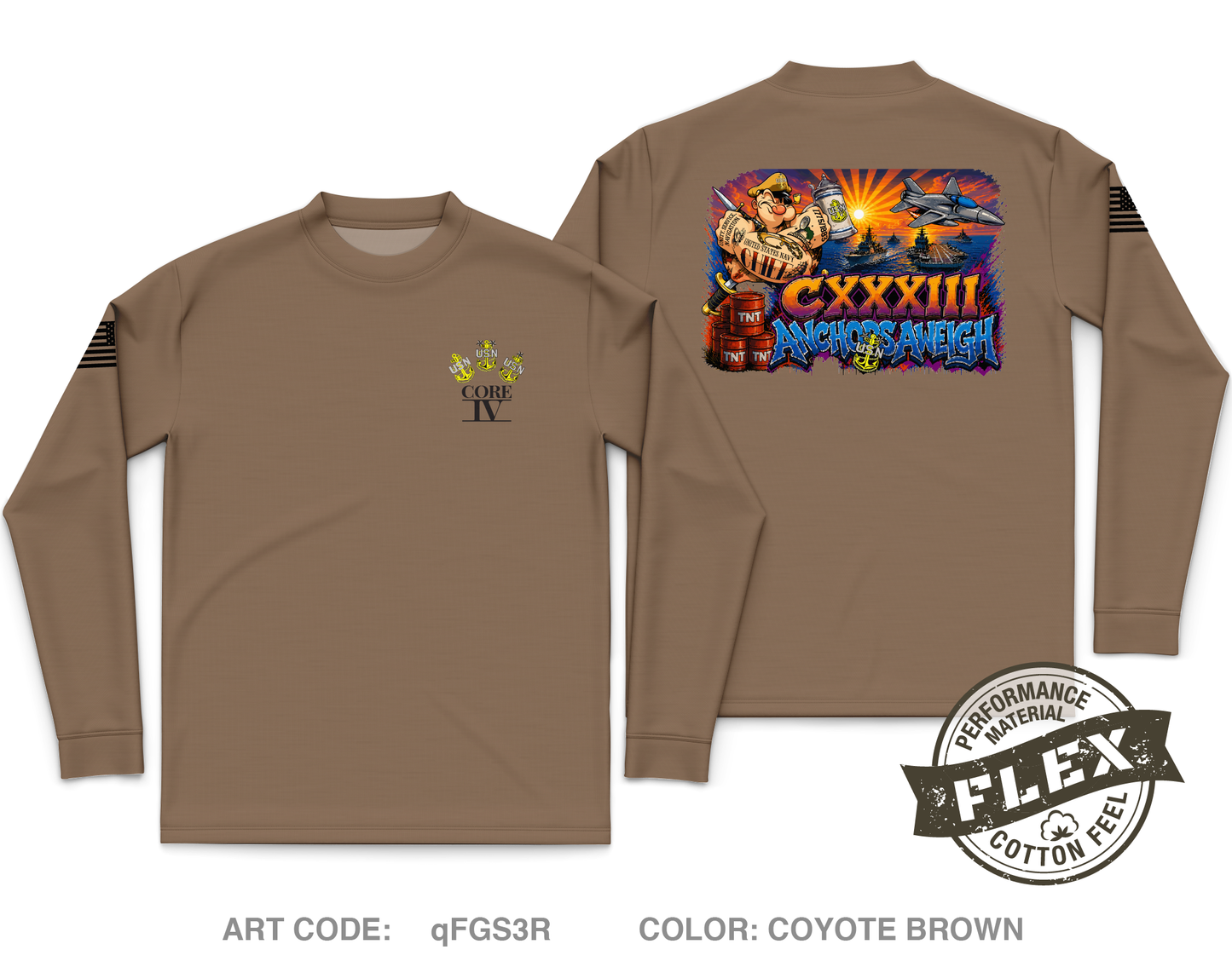 Core 4 Core Men's LS Flex Performance Tee - qFGS3R