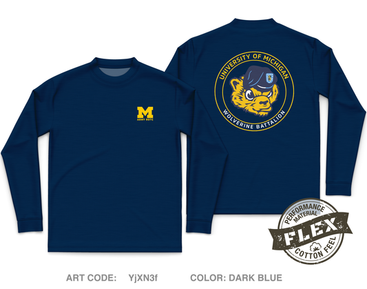 University of Michigan Army ROTC Core Men's LS Flex Performance Tee - YjXN3f