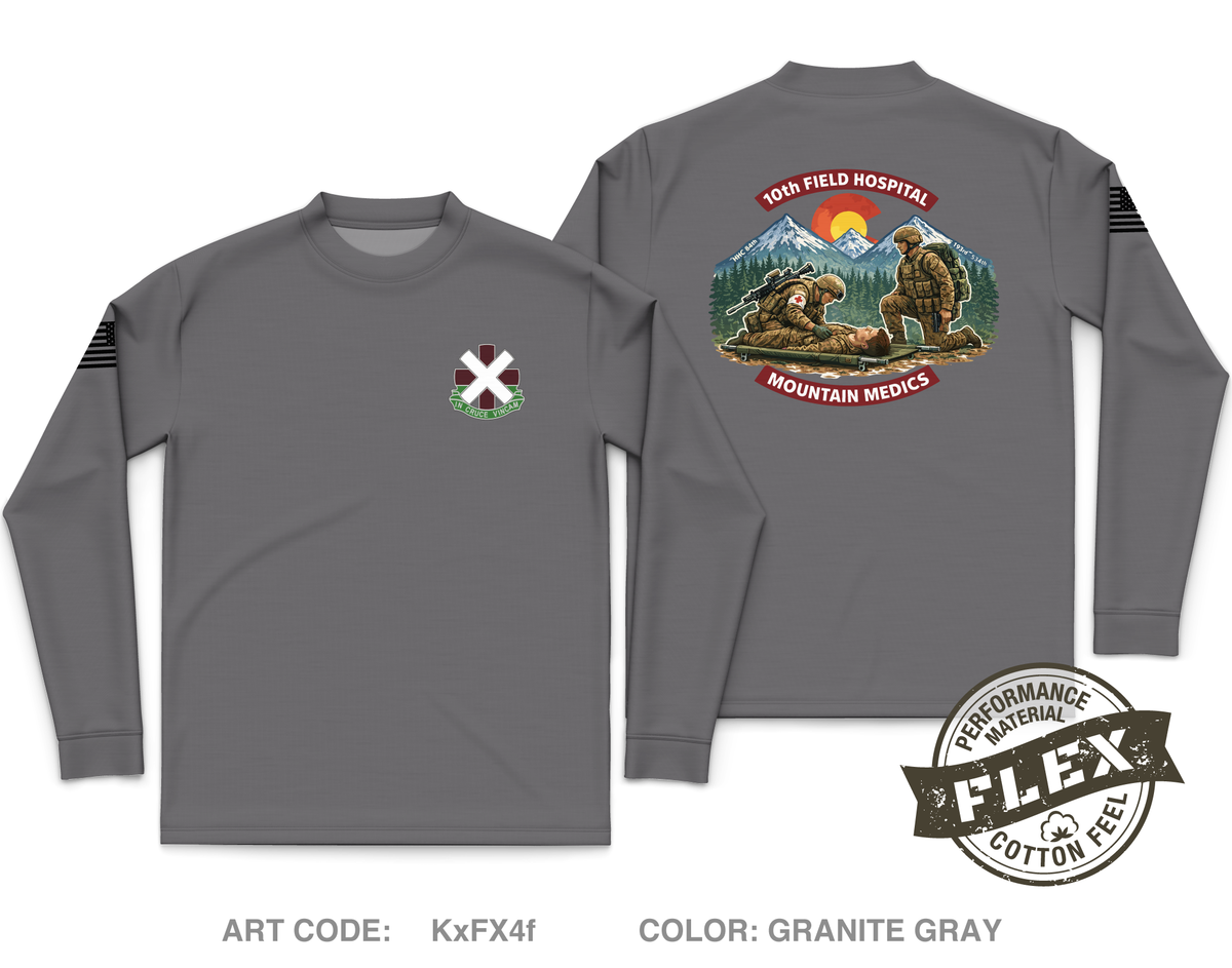 10th Field Hospital Store 1 Core Men's LS Flex Performance Tee - KxFX4f