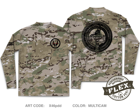 Hammer Troop, 3/2CR Core Men's LS Flex Performance Tee - X46pdd