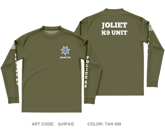 Joliet Police K9 Unit Core Men's LS Performance Tee - 3cHFAQ