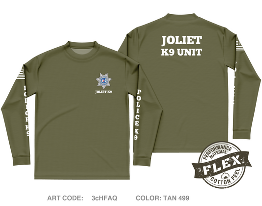 Joliet Police K9 Unit Core Men's LS Flex Performance Tee - 3cHFAQ