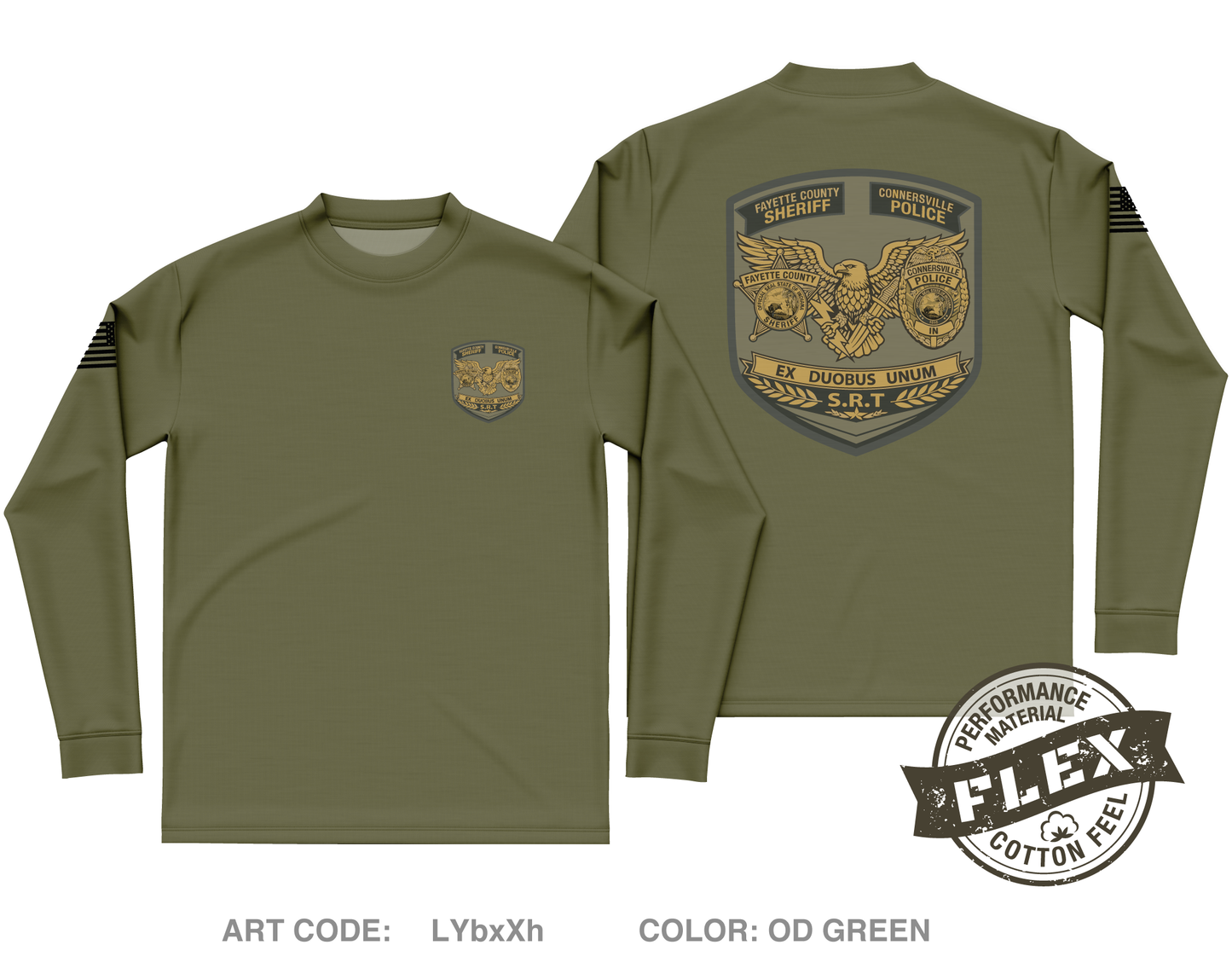 Connersville SWAT Core Men's LS Flex Performance Tee - LYbxXh