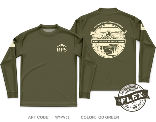 Rally Point at the Summit Fundraising Collection Core Men's LS Flex Performance Tee - MYPVct