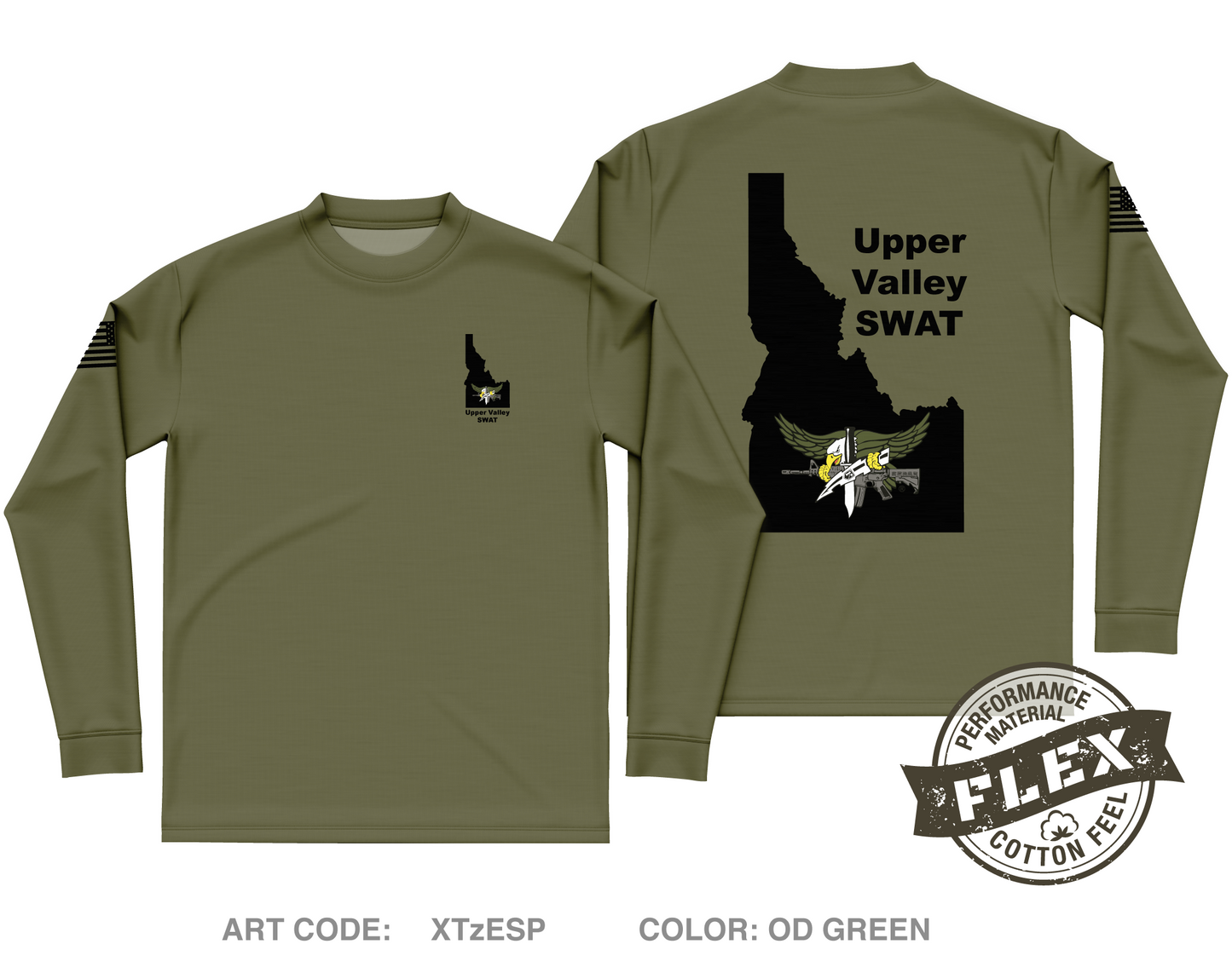 Upper Valley SWAT Team Core Men's LS Flex Performance Tee - XTzESP