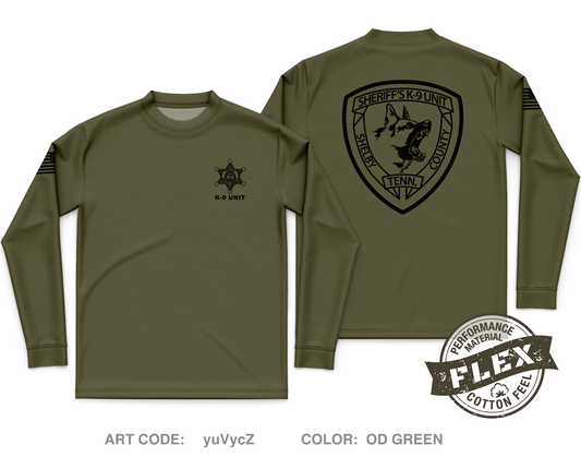 Shelby County Sheriff’s K-9 Unit Store 1 Core Men's LS Flex Performance Tee - yuVycZ