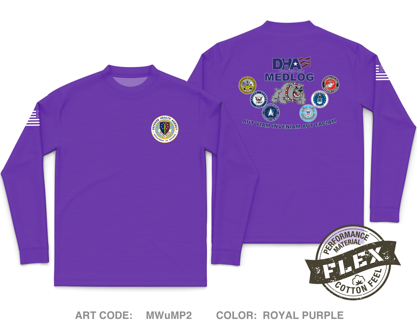 DHA J4 Fundraising Collection Core Men's LS Flex Performance Tee - MWuMP2