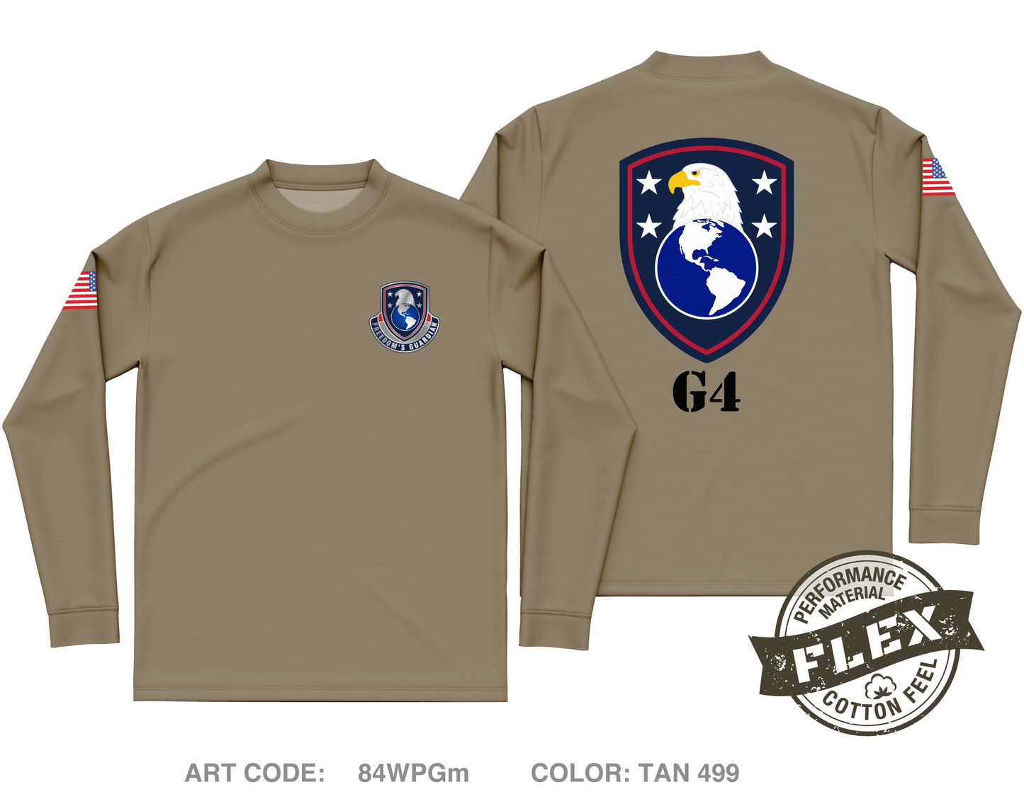 USAWHC G4 Core Men's LS Flex Performance Tee - 84WPGm