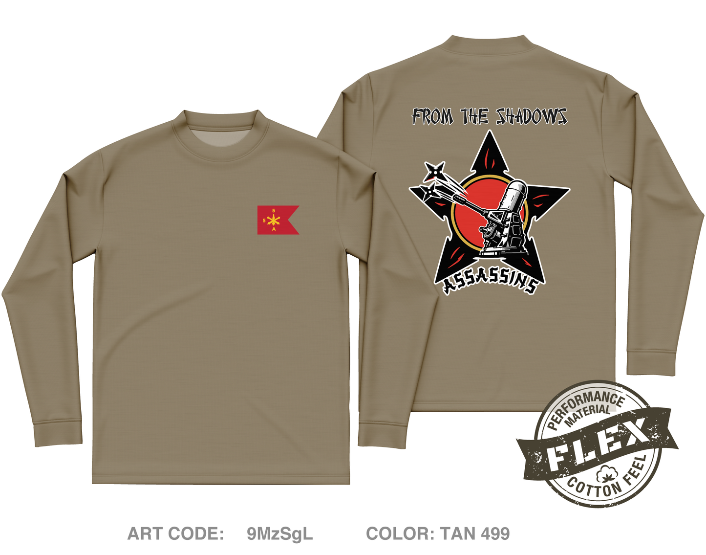 A BTRY 5/5 Core Men's LS Flex Performance Tee - 9MzSgL