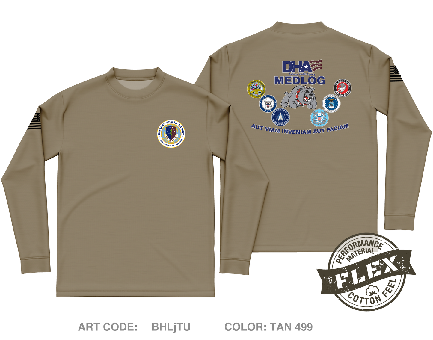 DHA J4 Fundraising Collection Core Men's LS Flex Performance Tee - BHLjTU