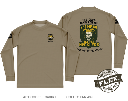 252 Military Police Company/1st Platoon Core Men's LS Flex Performance Tee - CnXbrT