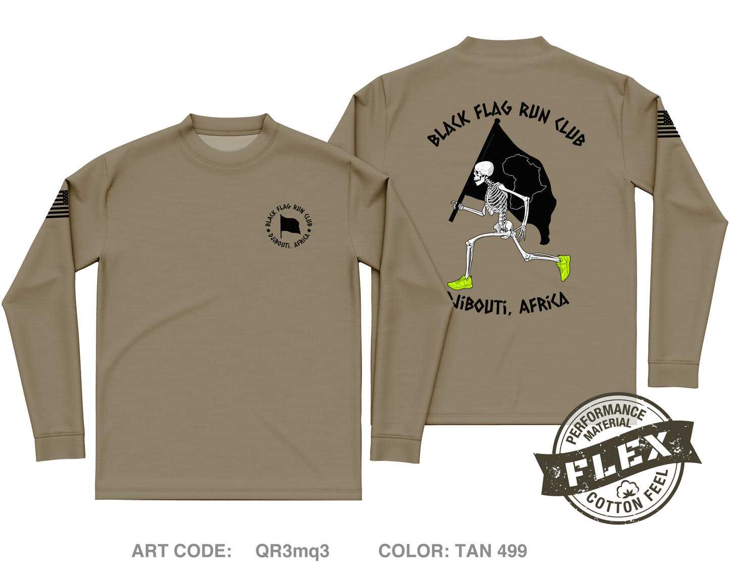 SETAF-AF CA BN Core Men's LS Flex Performance Tee - QR3mq3