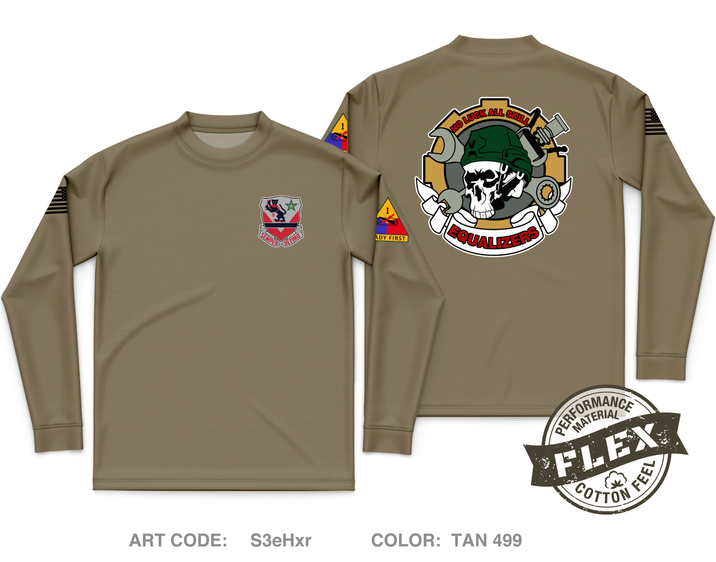 16th FSC, 16th EB, 1/1 AD Core Men's LS Flex Performance Tee - S3eHxr