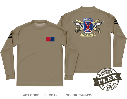 10th Combat Aviation Brigade Fundraising Collection Core Men's LS Flex Performance Tee - SKCDAe