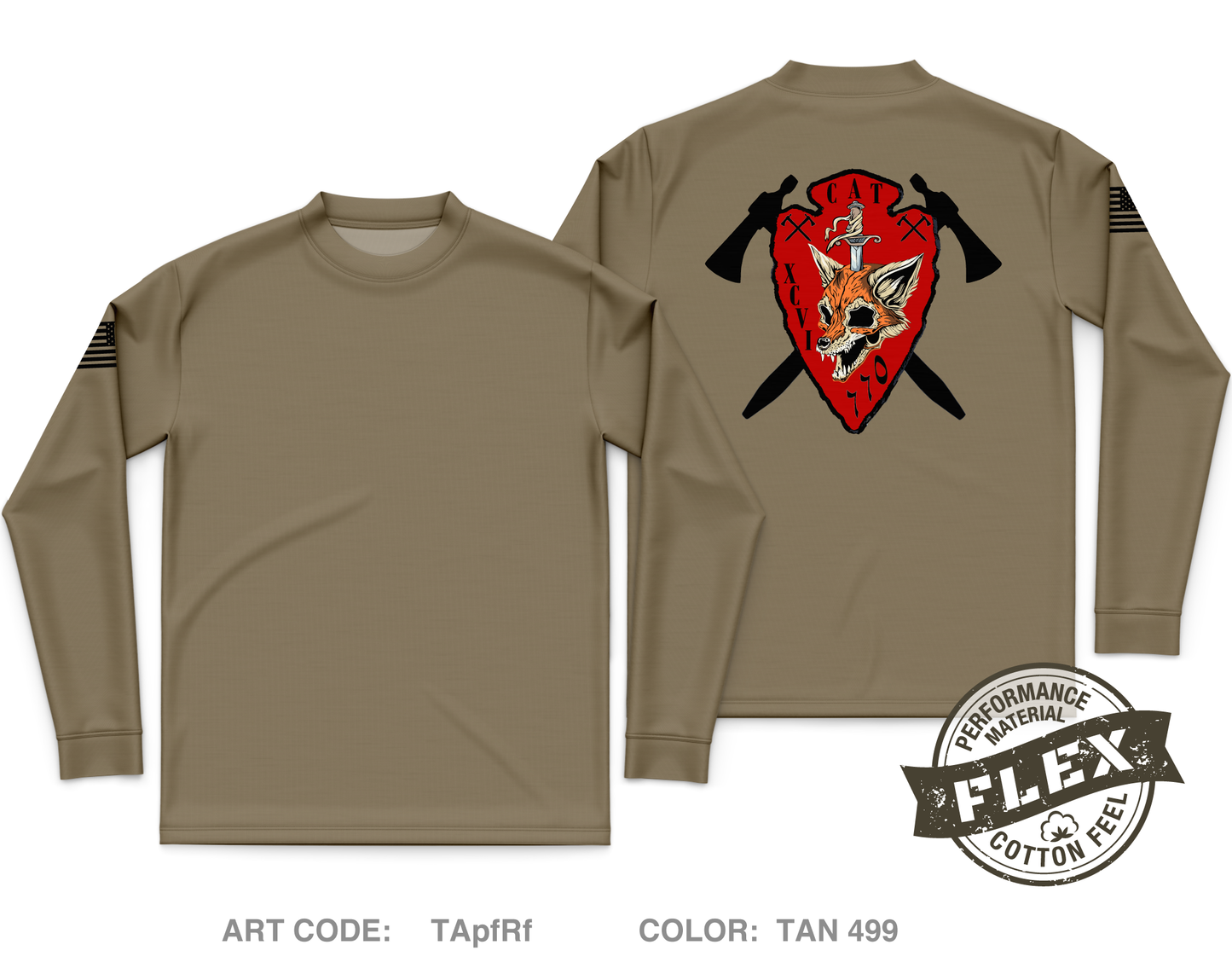 F Co. 96th Civil affairs Core Men's LS Flex Performance Tee - TApfRf