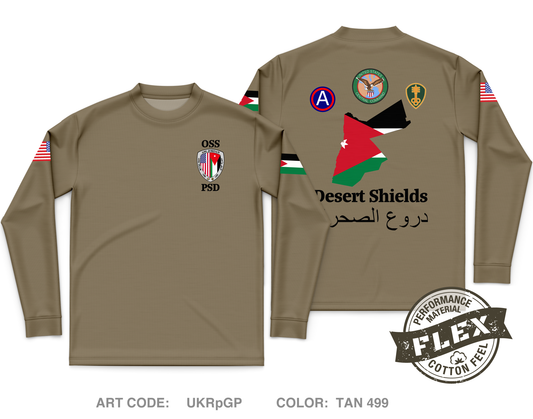 377TH MP Co- PSD Core Men's LS Flex Performance Tee - UKRpGP