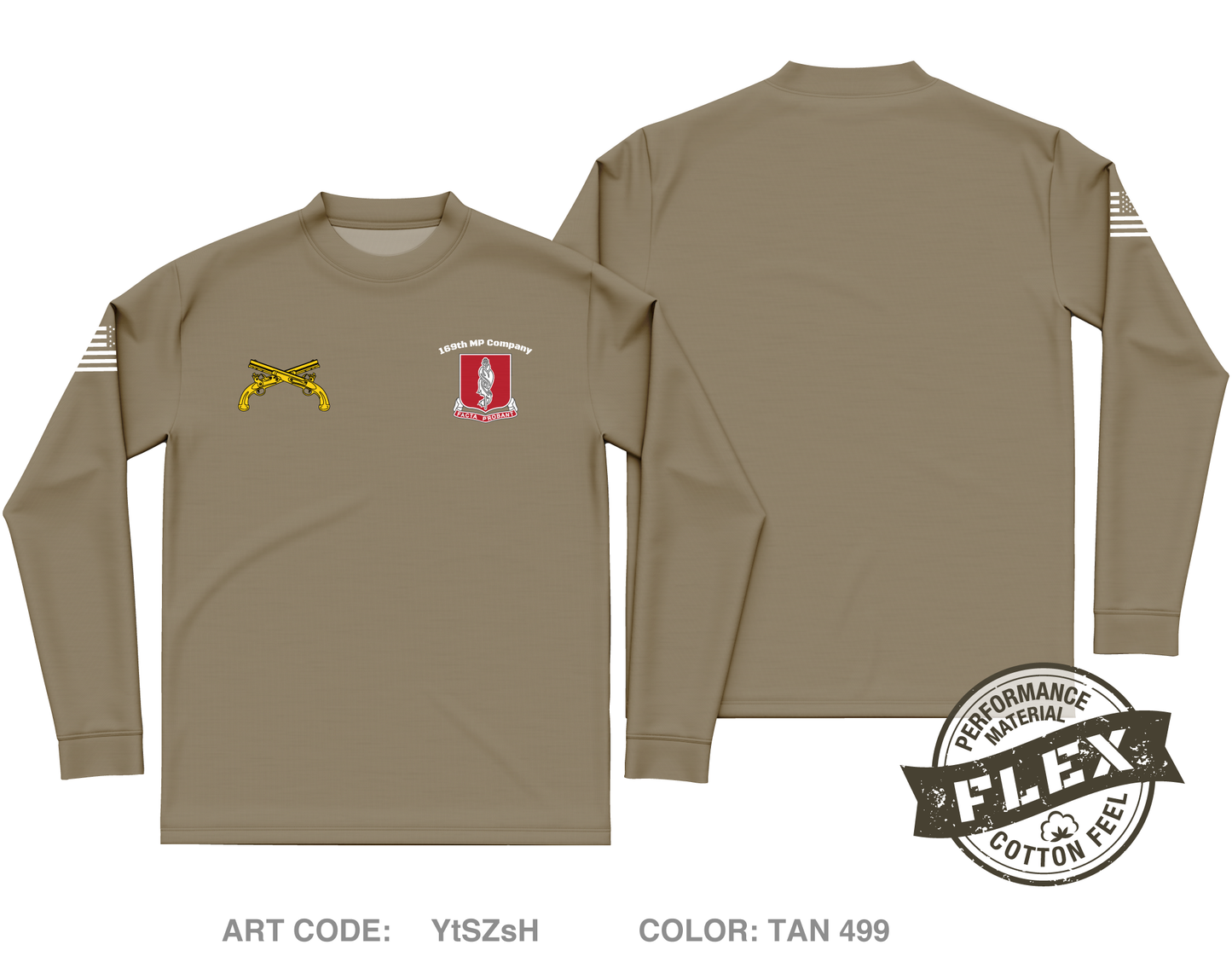 169th MP CO Store 1 Core Men's LS Flex Performance Tee - YtSZsH