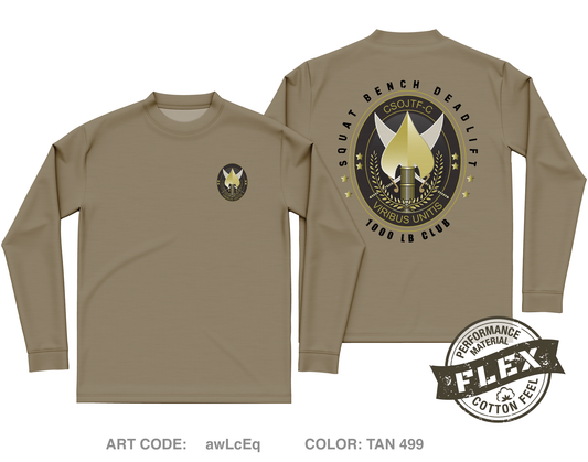 CSOJTF-C (1000 lb club) Core Men's LS Flex Performance Tee - awLcEq