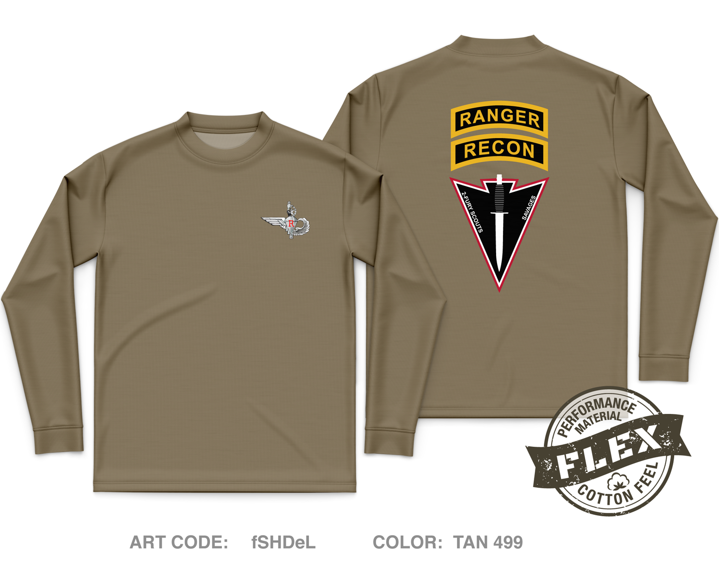 2-508th, HHC, Scouts Core Men's LS Flex Performance Tee - fSHDeL