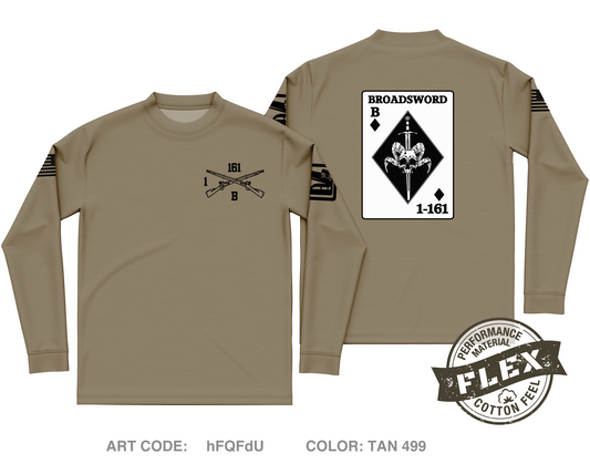 BOLD COMPANY, 1ST BN 161ST INFANTRY REGIMENT Core Men's LS Flex Performance Tee - hFQFdU