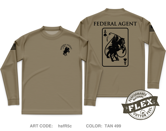 Ghost Federal Agent Core Men's LS Flex Performance Tee - hsfR5c