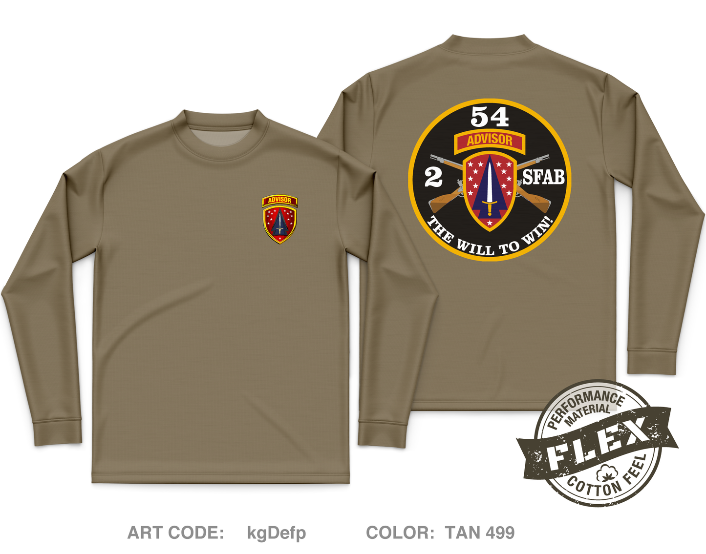 2-54 SFAB Fundarising Collection Core Men's LS Flex Performance Tee - kgDefp
