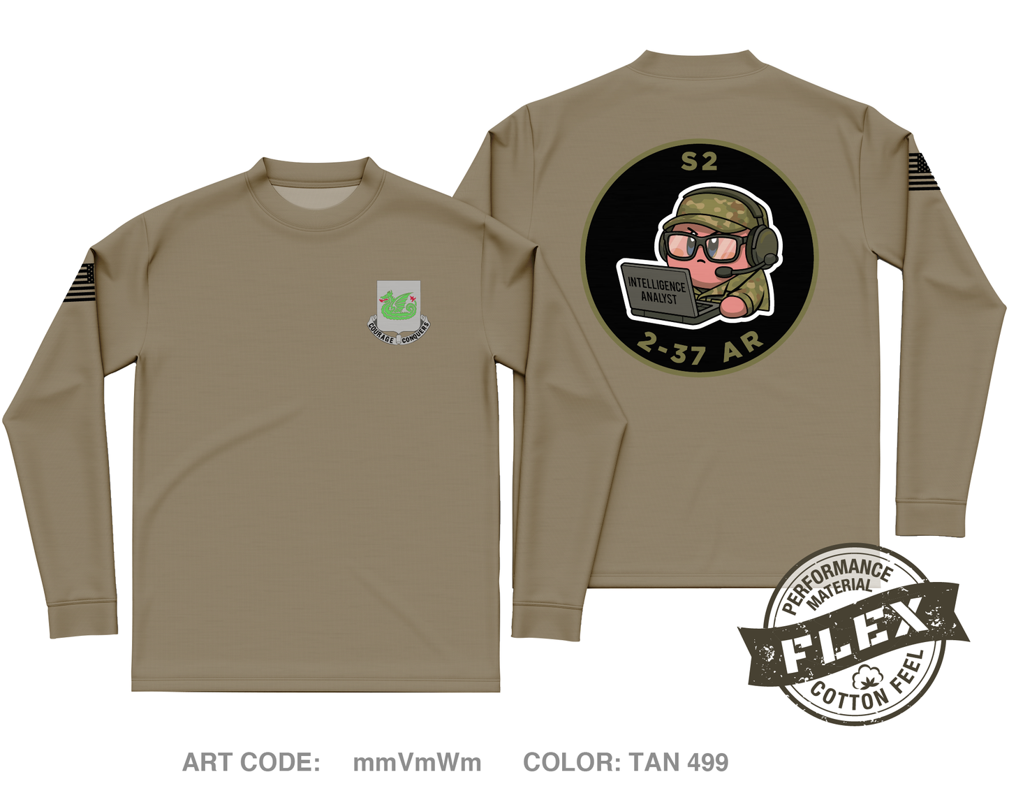 2-37AR Core Men's LS Flex Performance Tee - mmVmWm