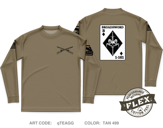 BOLD COMPANY, 1ST BN 161ST INFANTRY REGIMENT Core Men's LS Flex Performance Tee - qTEAGG