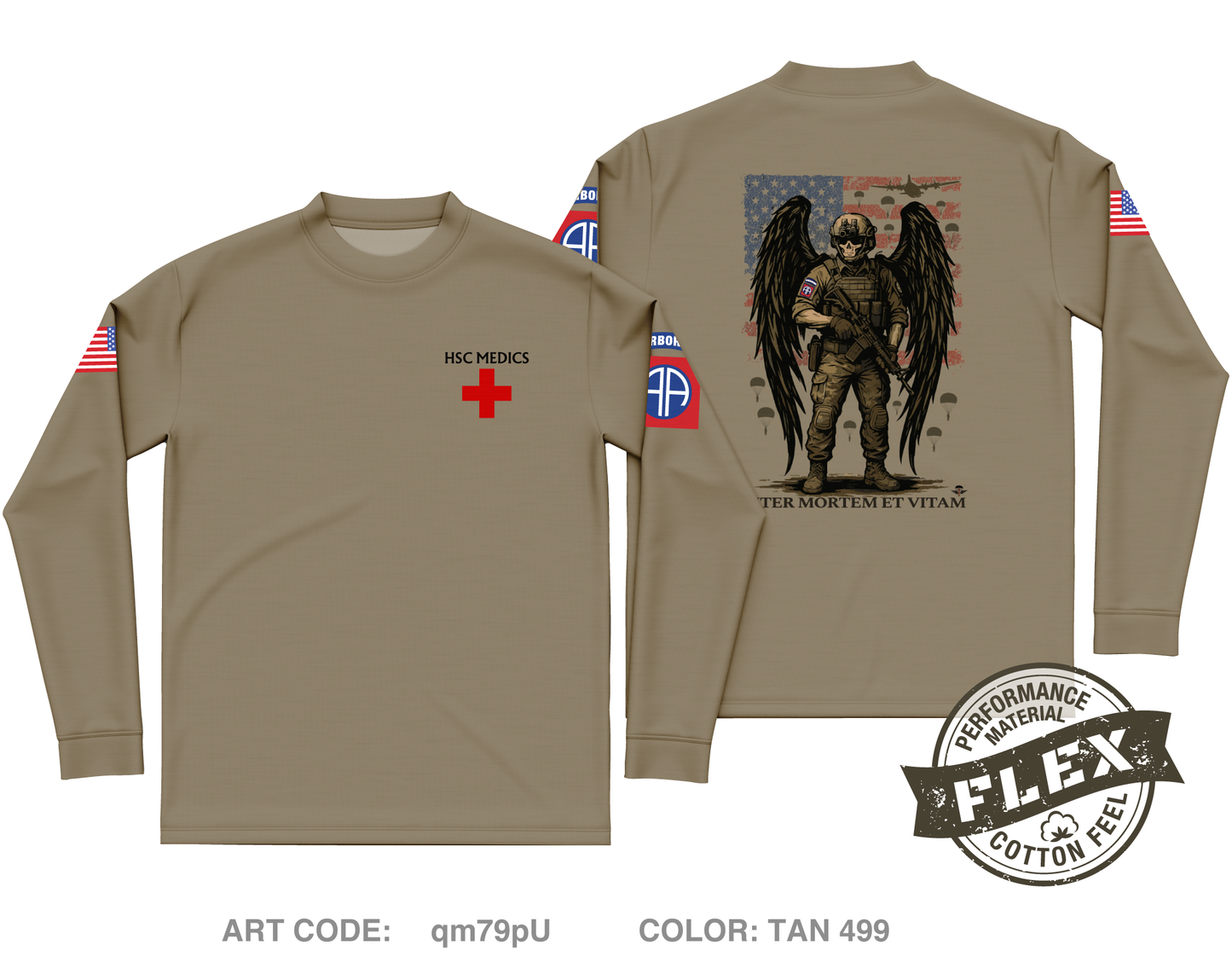 HSC 122 Medics Core Men's LS Flex Performance Tee - qm79pU