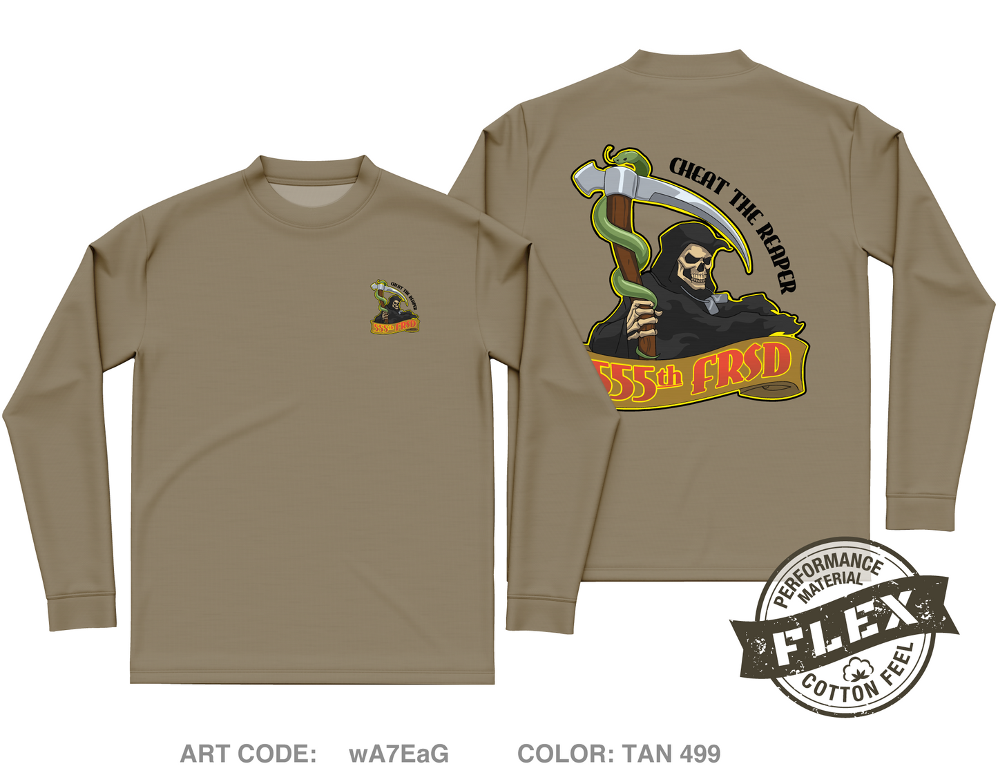 555th FRSD Core Men's LS Flex Performance Tee - wA7EaG
