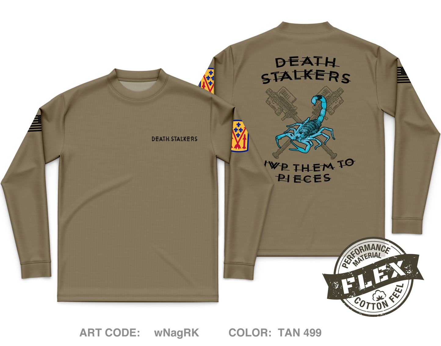 5-4 ADAR A BTRY 3rd PLT Core Men's LS Flex Performance Tee - wNagRK