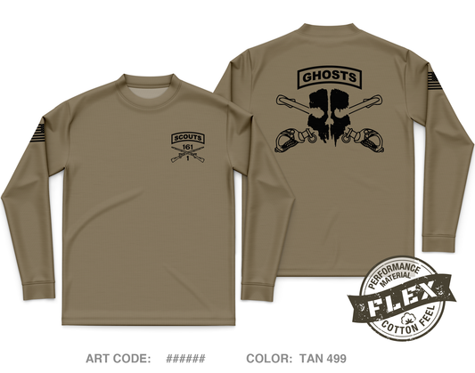 1-161 IN, HHC, Scout Platoon Core Men's LS Flex Performance Tee - wzwqMD
