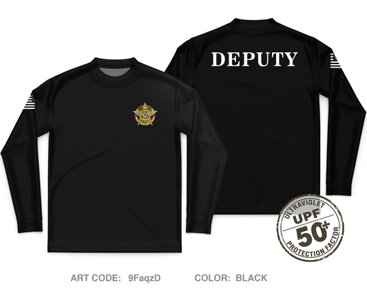 Union County Sheriff's Department Core Men's UPF 50+ Performance LS Tee - 9FaqzD