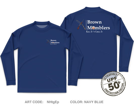 Brown Mumblers Core Men's UPF 50+ Performance LS Tee - NHtgEp