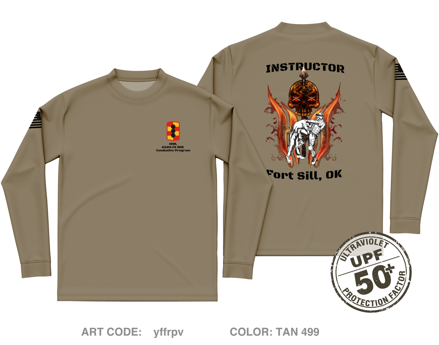 Head Hunter's Combatives Program Core Men's UPF 50+ Performance LS Tee - yffrpv