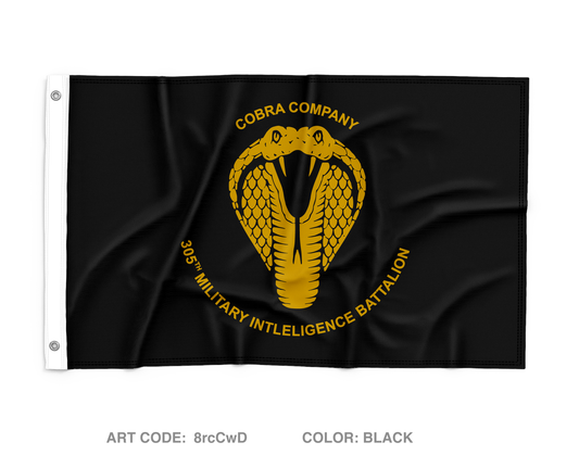 Charlie "Cobras" Company, 305th MI BN, 111th MI BDE Wall Flag - 8rcCwD