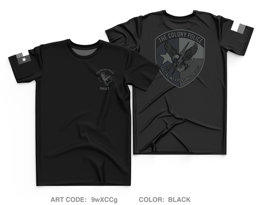 The Colony Police Department SWAT Core Men's SS Performance Tee - 9wXCCg