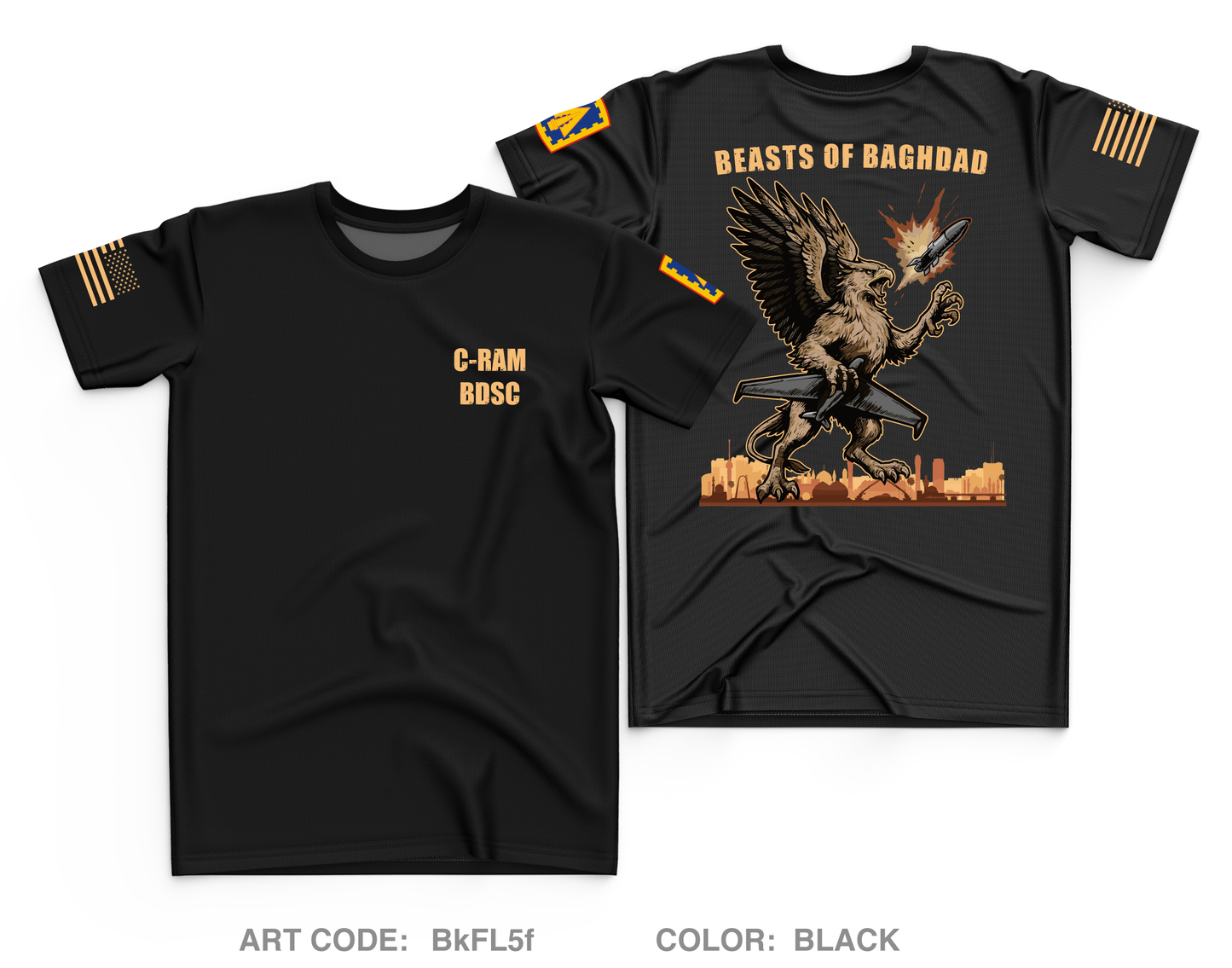 2nd PLT, C BTRY 2-44 ADA Core Men's SS Performance Tee - BkFL5f