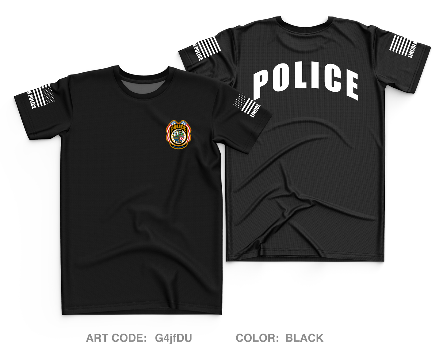 Lincoln Police Department Core Men's SS Performance Tee - G4jfDU