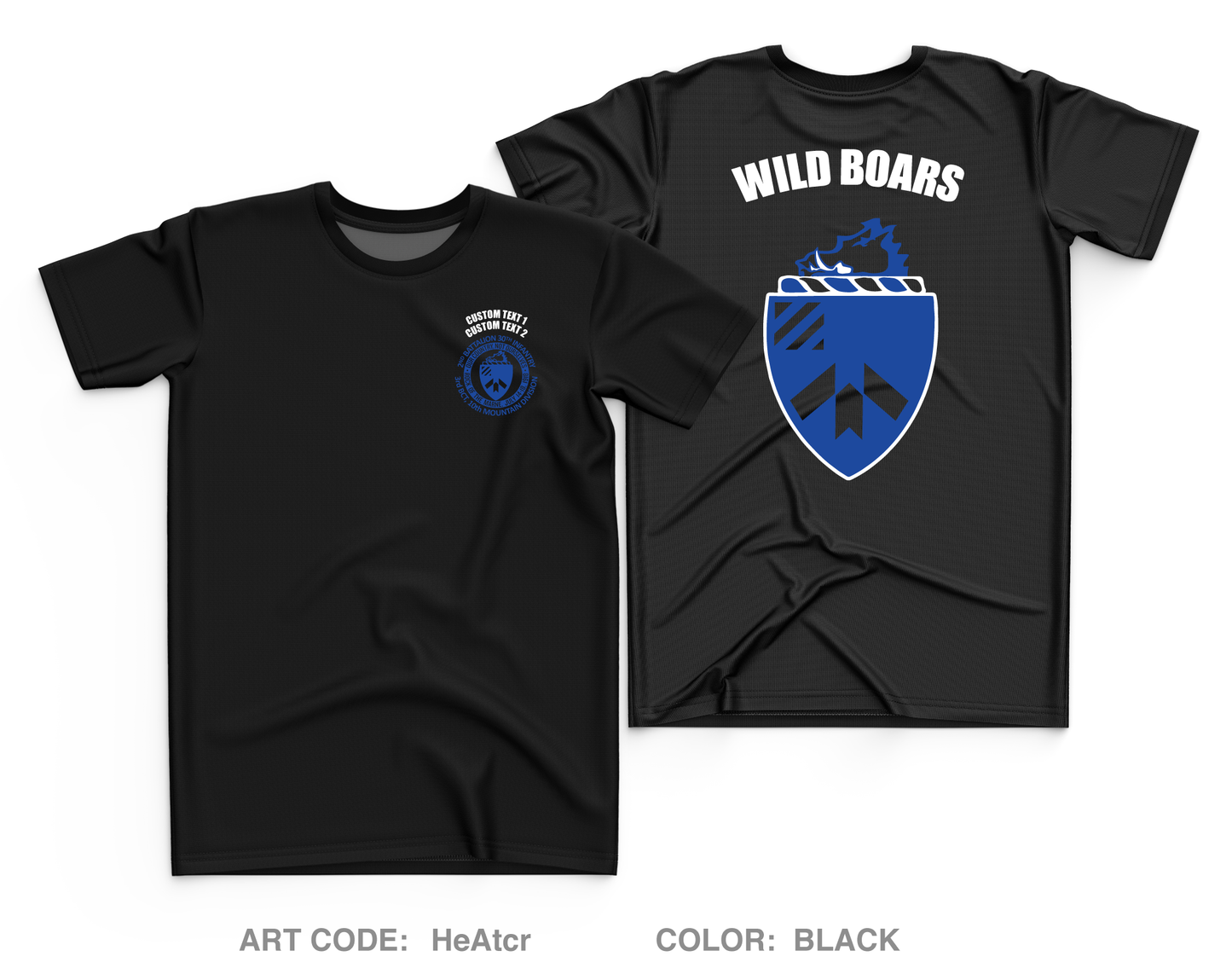 CUSTOM 2 BN, 30th IN Fundraising Collection Core Men's SS Performance Tee - HeAtcr