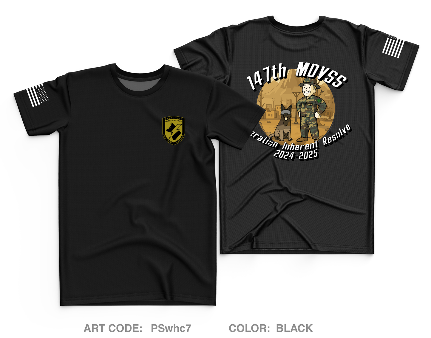 147th MDVSS CJTF-OIR Core Men's SS Performance Tee - PSwhc7