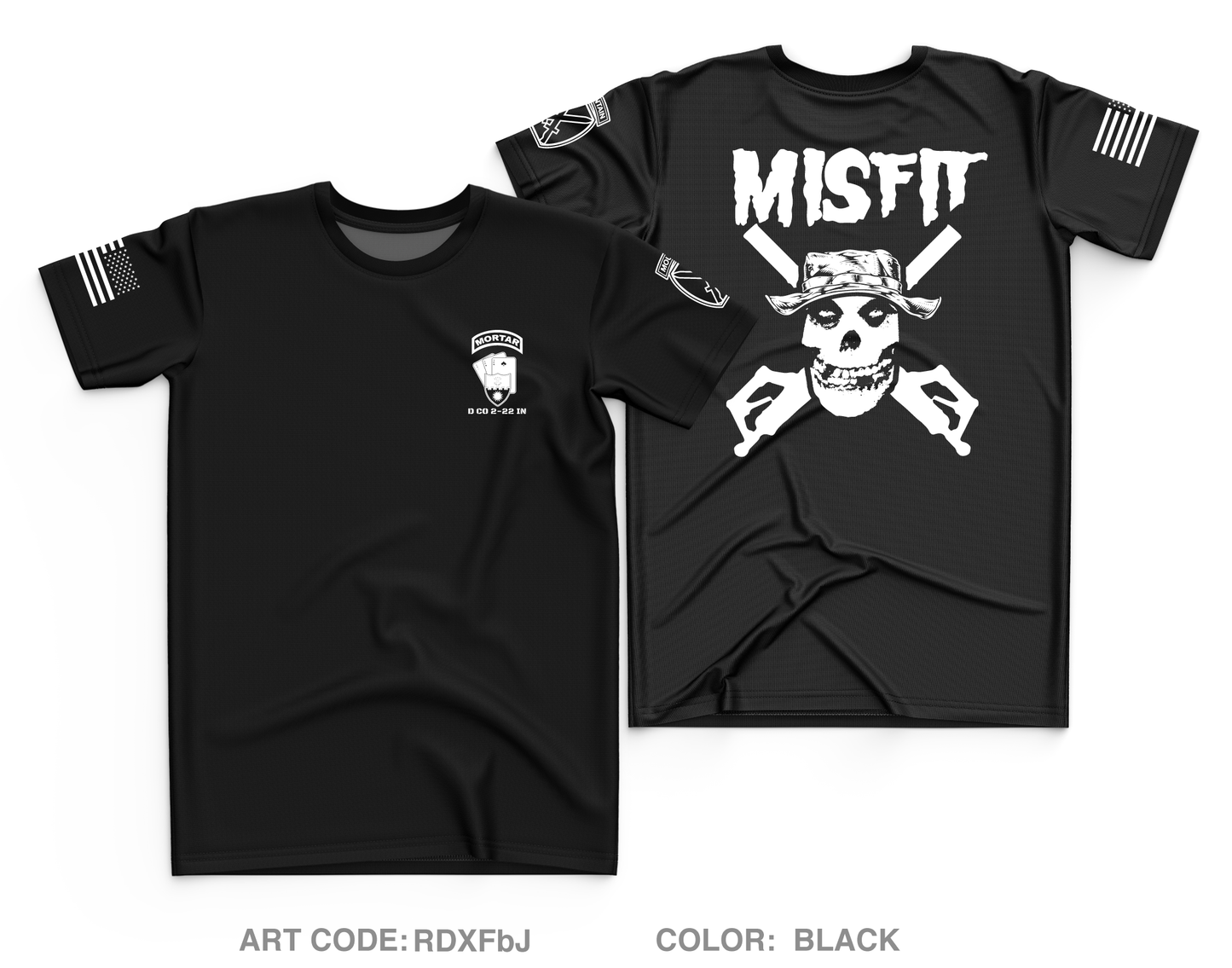 Misfit MTRS, D Co, 2-22 IN Core Men's SS Performance Tee - RDXFbJ