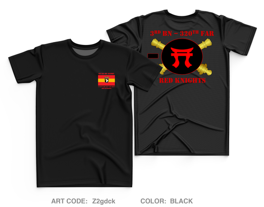 3-320th Field Artillery Battalion "Red Knight Rakkasans" Fundraising Collection Core Men's SS Performance Tee - Z2gdck